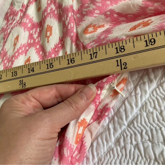 Marea Collette shortie dress pink white resort 100% cotton India size S - Picture 6 of 13